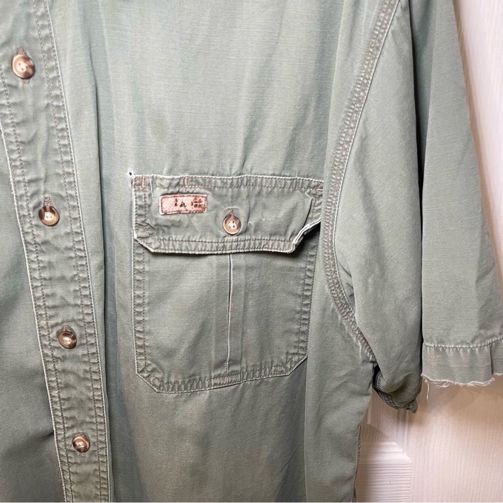 Carhartt Men's Green Casual Button-Down Shirt WORN - Picture 4 of 6